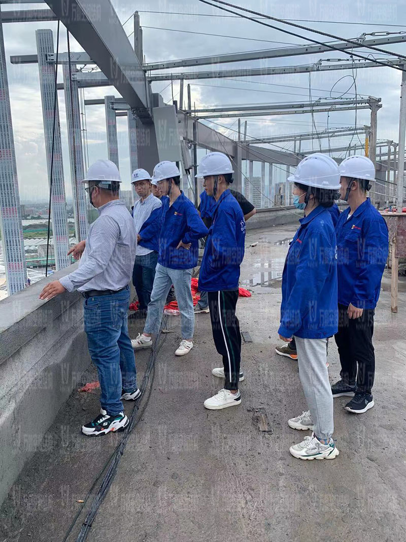 萬豪空間結構員工到杭州亞運會棒（壘）球體育文化中心膜結構項目學習交流