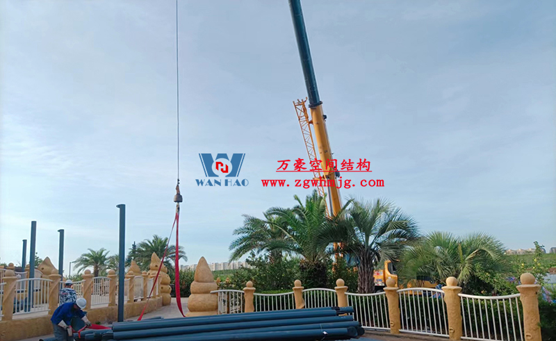 上海海昌海洋公園鋼膜結(jié)構(gòu)工程開(kāi)始施工