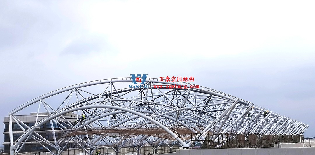 工程進(jìn)度全速推進(jìn)，PTFE膜材張拉在即！